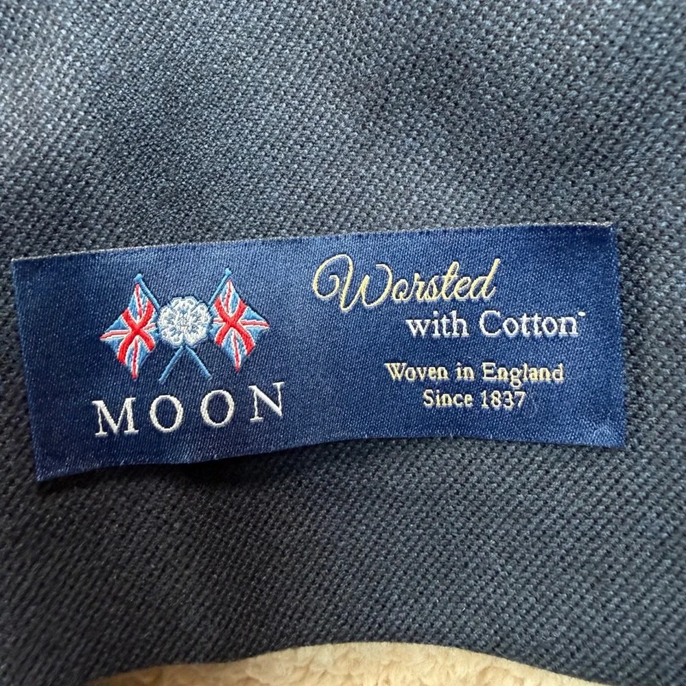J.Crew Mens 44R Ludlow Blazer Navy Blue Moon England Wool Cotton BH230